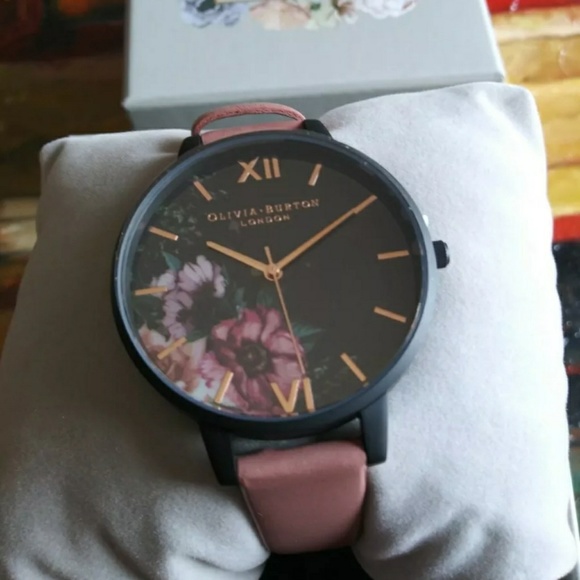 OLIVIA BURTON Accessories - Olivia Burton Black Multi Floral Women's leather